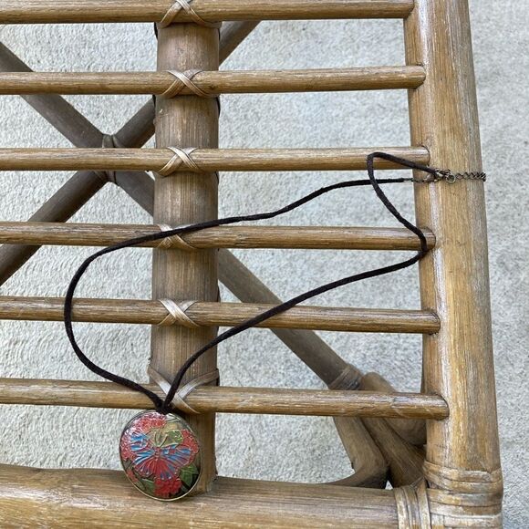 Boho Butterfly Rope Suede Metal Necklace - Picture 6 of 6